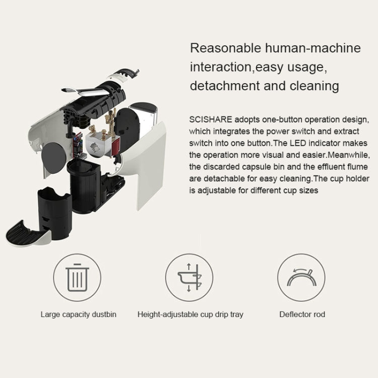 Original Xiaomi Youpin SCISHARE 9 Levels Concentration Capsule Espresso Coffee Machine