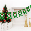 Christmas Scene Decoration Six Flag Non-woven Fabric Santa Hanging Flag(Green)
