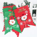 Christmas Scene Decoration Six Flag Non-woven Fabric Santa Hanging Flag(Red)