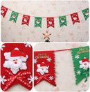 Christmas Scene Decoration Six Flag Non-woven Fabric Santa Hanging Flag(Red)