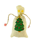 3 PCS Christmas Scene Decoration Tableware Cover Christmas Creative Sackcloth Dishes Bags Gifts Bags, Random Color Delivery