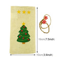 3 PCS Christmas Scene Decoration Tableware Cover Christmas Creative Sackcloth Dishes Bags Gifts Bags, Random Color Delivery