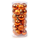 24 PCS 6cm Plating Plastic Christmas Tree Decorations Hanging String Ball, Random Color Delivery