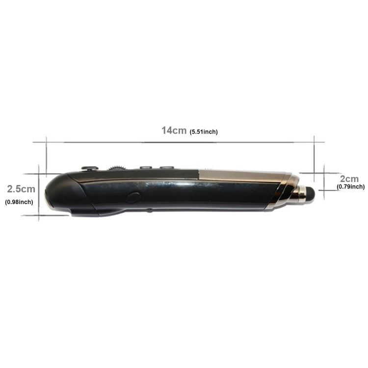 PR-08 2.4G Innovative Pen-style Handheld Wireless Smart Mouse, Support Windows 8 / 7 / Vista / XP / 2000 / Android / Linux / Mac OS. , Effective Distance: 10m(Black)