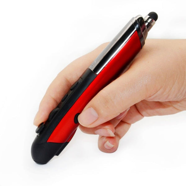 PR-08 2.4G Innovative Pen-style Handheld Wireless Smart Mouse, Support Windows 8 / 7 / Vista / XP / 2000 / Android / Linux / Mac OS. , Effective Distance: 10m(Red)