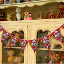 10 Sets Christmas Scene Decoration Triangle Paper Flags Non-woven Fabric Hanging Banners(Red)