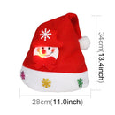 Christmas Decoration Napped Fabric Santa Hat Luminescent Adult Dressing Up Christmas Hat, Random Pattern Delivery