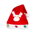 Christmas Decoration Napped Fabric Santa Hat Luminescent Adult Dressing Up Christmas Hat, Random Pattern Delivery