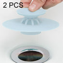 2 PCS Silicone Drain Stopper Deodorant Sink Bathtub Floor Drain Protector(Blue)