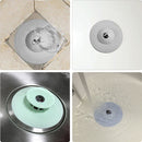 2 PCS Silicone Drain Stopper Deodorant Sink Bathtub Floor Drain Protector(Blue)
