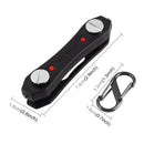 Multi-function Pocket Stainless Steel Key Organizer Clip Holder Housekeeper Smart Key Chain with LED Light and Bottle Opener(Black)