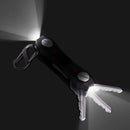 Multi-function Pocket Stainless Steel Key Organizer Clip Holder Housekeeper Smart Key Chain with LED Light and Bottle Opener(Black)