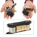 Multi-function Pocket Stainless Steel Key Organizer Clip Holder Housekeeper Smart Key Chain with LED Light and Bottle Opener(Black)