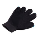 Left Hand Five Finger Deshedding Brush Glove Pet Gentle Efficient Massage Grooming(Sky Blue)