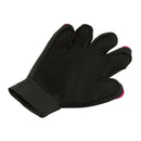 Left Hand Five Finger Deshedding Brush Glove Pet Gentle Efficient Massage Grooming(Pink)