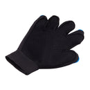 Left Hand Five Finger Deshedding Brush Glove Pet Gentle Efficient Massage Grooming(Blue)
