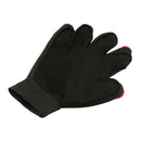 Left Hand Five Finger Deshedding Brush Glove Pet Gentle Efficient Massage Grooming(Red)