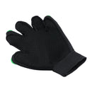 Right Hand Five Finger Deshedding Brush Glove Pet Gentle Efficient Massage Grooming(Green)