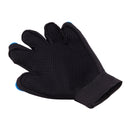 Right Hand Five Finger Deshedding Brush Glove Pet Gentle Efficient Massage Grooming(Blue)