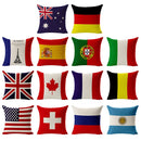 Paris Pattern Cotton Linen Pillow Case, Interior Pillow Not Included, Size: 45*45cm