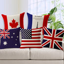 Paris Pattern Cotton Linen Pillow Case, Interior Pillow Not Included, Size: 45*45cm