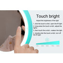 Multi-function Fashion Touch Switch USB Charging Colorful Makeup Mirror LED Desk Lamp Atmosphere Light with Storage Box, DC 5V(Pink)