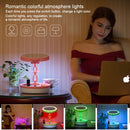 Multi-function Fashion Touch Switch USB Charging Colorful Makeup Mirror LED Desk Lamp Atmosphere Light with Storage Box, DC 5V(Blue)