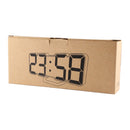 Modern 3D LED Sound Control Colorful Digital Alarm Clock Adjust Brightness Electronic Wall Glowing Hanging Clock with Remote Control(Black)