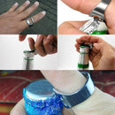 Ring Style Metal Beer Bottle & Can Opener, Inner Diameter: 2.2cm(Silver)