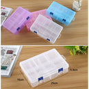 Double layer 8 Slots Plastic Jewelry Box Organizer Storage Container with Adjustable Dividers(Purple)