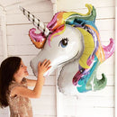 2 PCS 88*108cm Giant Rainbow Unicorn Party Supplies Foil Balloons Kids Cartoon Animal Horse Birthday Party Decorations