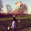 2 PCS 88*108cm Giant Rainbow Unicorn Party Supplies Foil Balloons Kids Cartoon Animal Horse Birthday Party Decorations