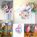 2 PCS 88*108cm Giant Rainbow Unicorn Party Supplies Foil Balloons Kids Cartoon Animal Horse Birthday Party Decorations