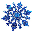 12 PCS Christmas Tree Ornaments Acrylic Snowflake Pieces Decorative Pendant Loose Powder, Diameter: 10cm(Dark Blue)