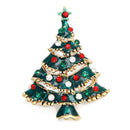 Christmas Tree Multi-color Wreath Electroplating Brooch Pins Women Fashion Brooch