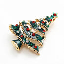 Christmas Tree Multi-color Wreath Electroplating Brooch Pins Women Fashion Brooch