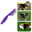 5 PCS Pet Cats Dogs Supplies Combs Fine Toothed Stainless Steel Needle Fleas Removal Combs, Length: 14cm (Purple)