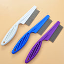 5 PCS Pet Cats Dogs Supplies Combs Fine Toothed Stainless Steel Needle Fleas Removal Combs, Length: 14cm (Purple)