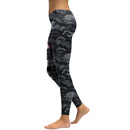 Halloween Costumes Cranio Head Digital Print Low Waist Ladies Leggings Tights Size: M