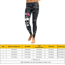 Halloween Costumes Cranio Head Digital Print Low Waist Ladies Leggings Tights Size: M