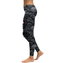 Halloween Costumes Cranio Head Digital Print Low Waist Ladies Leggings Tights Size: S
