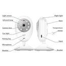 BM-108 2.4 inch LCD 2.4GHz Wireless Surveillance Camera Baby Monitor with 8-IR LED Night Vision, Two Way Voice Talk(White)