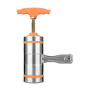 3 Molds Household Manually Small Stainless Steel Pressing Style Handhold Noodle Machine (Orange)