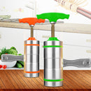 3 Molds Household Manually Small Stainless Steel Pressing Style Handhold Noodle Machine (Orange)