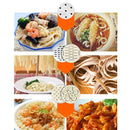 4 Molds Household Manually Small Stainless Steel Pressing Style Handhold Noodle Machine (Orange)