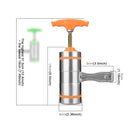 4 Molds Household Manually Small Stainless Steel Pressing Style Handhold Noodle Machine (Orange)