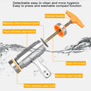 4 Molds Household Manually Small Stainless Steel Pressing Style Handhold Noodle Machine (Orange)