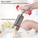 4 Molds Household Manually Small Stainless Steel Pressing Style Handhold Noodle Machine (Orange)