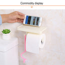 Multi-function Waterproof Traceless Sucker Tissue Storage Rack Shelf Random Color Delivery