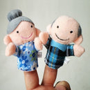 6 PCS Kids Puppets Theater Gift Cartoon Family Finger Plush Cloth Toy Hand Dolls Set, Random Color Delivery